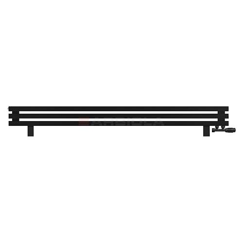 Arbiola Gorizont Ritmo VZ 2000-40-03 секции чёрный горизонтальный  радиатор c нижним подключением (на ножках)