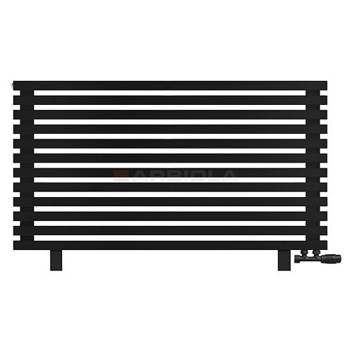 Arbiola Gorizont Ritmo VZ 1250-40-12 секций чёрный горизонтальный  радиатор c нижним подключением (на ножках)