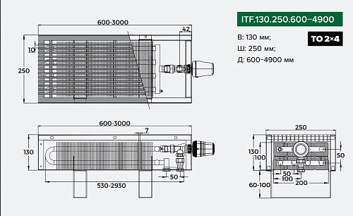 Itermic ITF 130-250-3000 конвектор напольный
