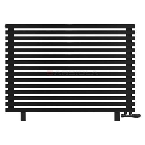 Arbiola Gorizont Ritmo VZ 1250-40-15 секций чёрный горизонтальный  радиатор c нижним подключением (на ножках)