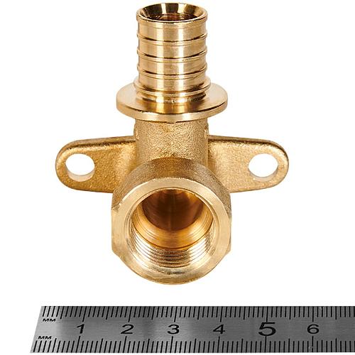 ROMMER Уголок настенный с креплениями 20xG1/2 для трубы из сшитого полиэтилена осевой