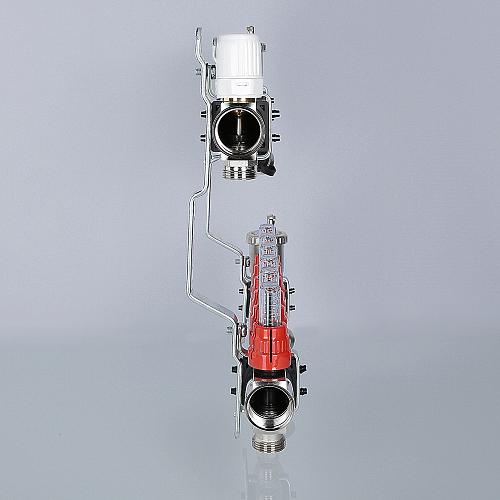 Valtec 1", 10 x 3/4", евроконус Коллекторный блок с регулировочными клапанами и расходомерами