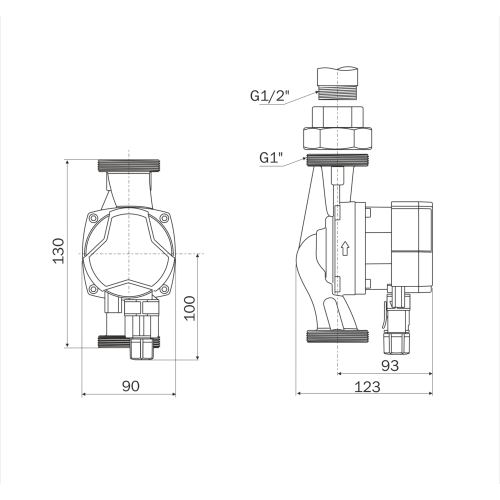 Aquario PRIME-A1-156-130 циркуляционный насос