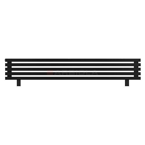 Arbiola Gorizont Ritmo HZ 1800-40-05 секций чёрный горизонтальный  радиатор c боковым подключением (на ножках)