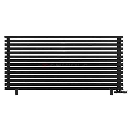 Arbiola Gorizont Ritmo VZ 2000-40-14 секций чёрный горизонтальный  радиатор c нижним подключением (на ножках)