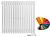 Arbiola Iris 42 V 700-42-15 секции цветной вертикальный радиатор c нижним подключением