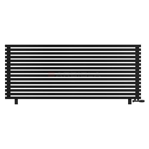 Arbiola Gorizont Ritmo VZ 2200-40-15 секций чёрный горизонтальный  радиатор c нижним подключением (на ножках)