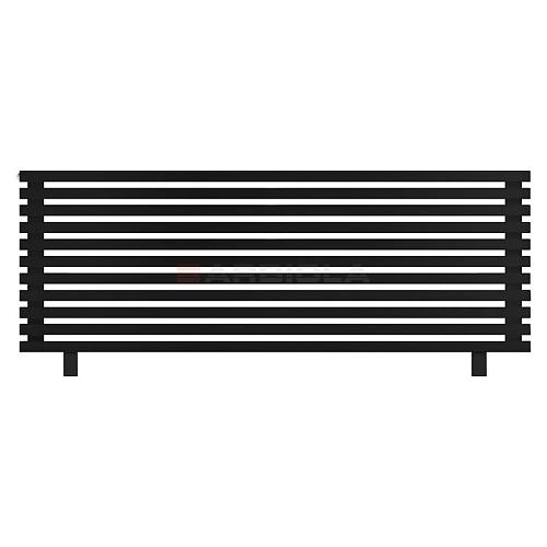 Arbiola Gorizont Ritmo HZ 1750-40-11 секций чёрный горизонтальный  радиатор c боковым подключением (на ножках)