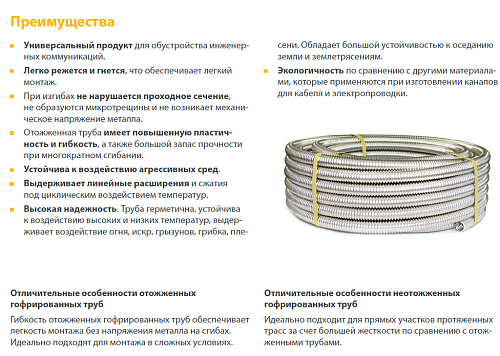 Stahlmann 20А (30 м) Труба гофрированная из нержавеющей стали SS304 отожженная (Neptun)