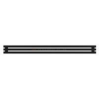 Arbiola Gorizont Ritmo H 1750-40-03 секции чёрный горизонтальный  радиатор c боковым подключением