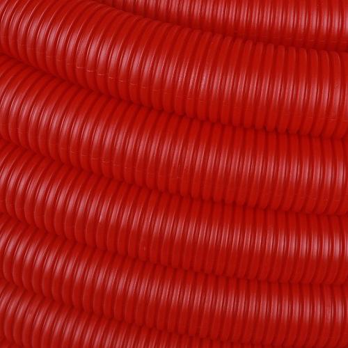 STOUT Труба гофрированная ПНД, цвет красный, наружным диаметром 28 мм для труб диаметром 20 мм