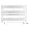 Arbiola Gorizont Ritmo VZ 1250-40-15 секций белый горизонтальный  радиатор c нижним подключением (на ножках)