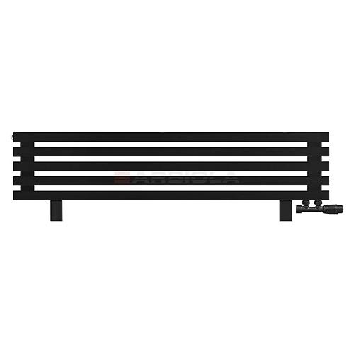 Arbiola Gorizont Ritmo VZ 1250-40-05 секций чёрный горизонтальный  радиатор c нижним подключением (на ножках)