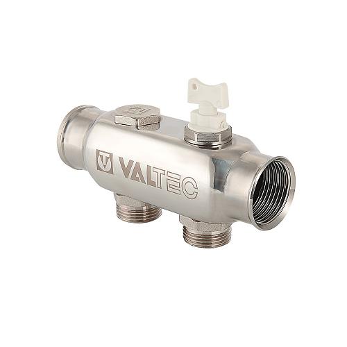 Valtec 1", 9 х 3/4" Коллектор 9 вых. из нержавеющей стали с межосевым расстоянием выходов 50 мм (евроконус)