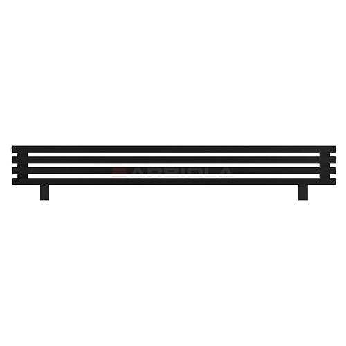 Arbiola Gorizont Ritmo HZ 1750-40-04 секции чёрный горизонтальный  радиатор c боковым подключением (на ножках)