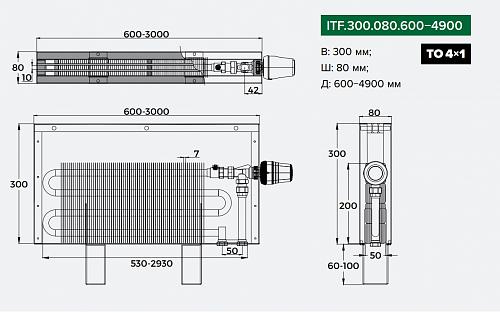 Itermic ITF 300-80-2700 конвектор напольный