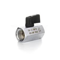 Elsen Кран шаровой латунный прямой MINI, ВВ 3/8" - 3/8", ручка - бабочка