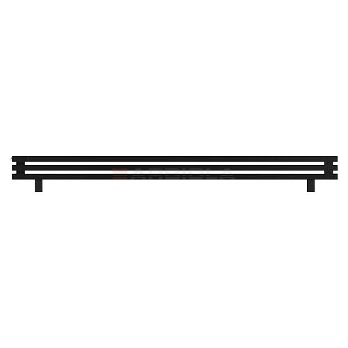 Arbiola Gorizont Ritmo HZ 2200-40-03 секции чёрный горизонтальный  радиатор c боковым подключением (на ножках)