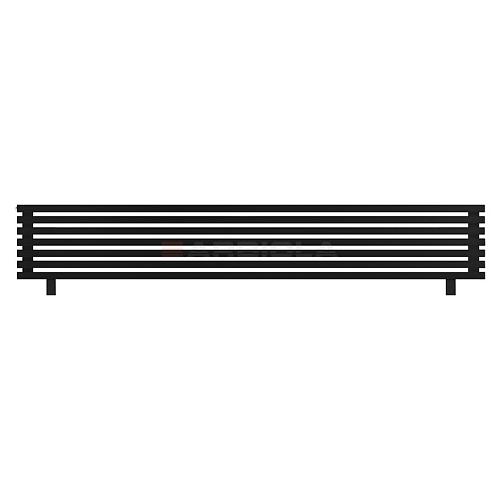 Arbiola Gorizont Ritmo HZ 2500-40-07 секций чёрный горизонтальный  радиатор c боковым подключением (на ножках)