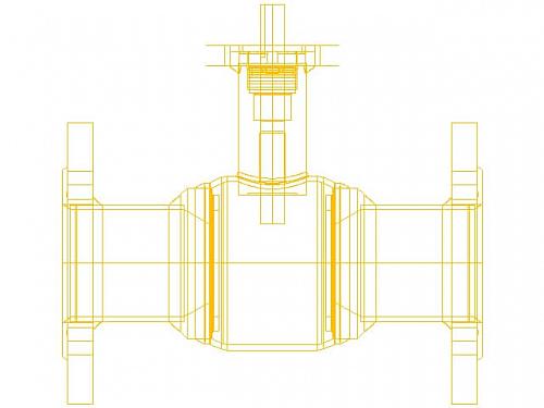 Danfoss DN200 (065N0257G) Кран шаровой JIP-FF без редуктора с фланцем под электропривод Pу16