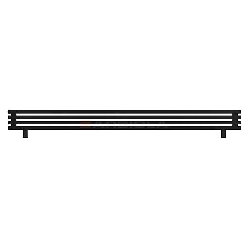 Arbiola Gorizont Ritmo HZ 2500-40-04 секции чёрный горизонтальный  радиатор c боковым подключением (на ножках)
