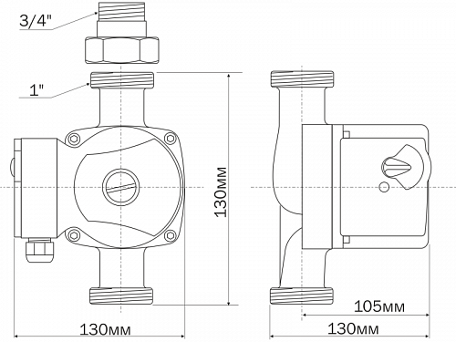 Aquario AC 206-130 циркуляционный насос