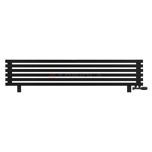Arbiola Gorizont Ritmo VZ 2000-40-06 секций чёрный горизонтальный  радиатор c нижним подключением (на ножках)