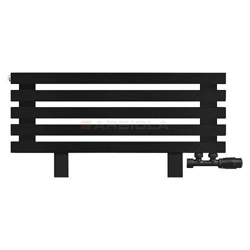 Arbiola Gorizont Ritmo VZ 1000-40-05 секций чёрный горизонтальный  радиатор c нижним подключением (на ножках)