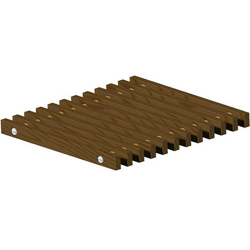 Решетка рулонная деревянная TechnoWarm PPД 350-1400 темное дерево (орех)