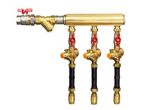 РИДАН Узел распределительный этажный для систем водоснабжения WDU.3R V1 DN32-4L-25-BV15 160W1092R