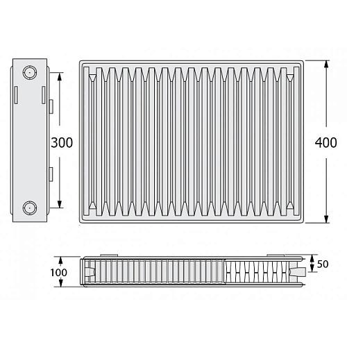 Kermi FKO 22 400x900 панельный радиатор с боковым подключением