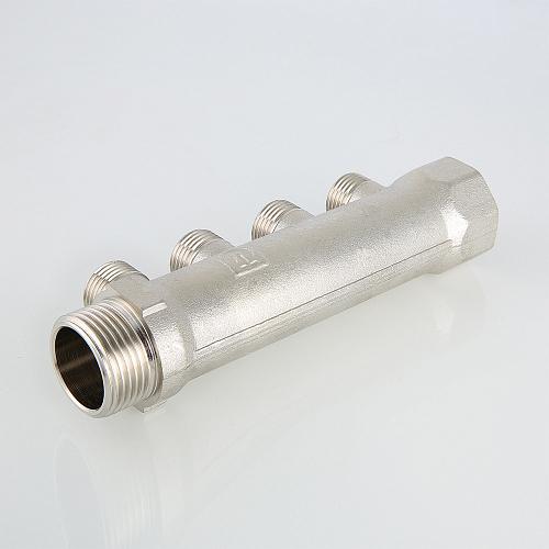 Valtec 1", 3 х 1/2" Коллектор с наружной резьбой 3 вых. (плоское уплотнение)