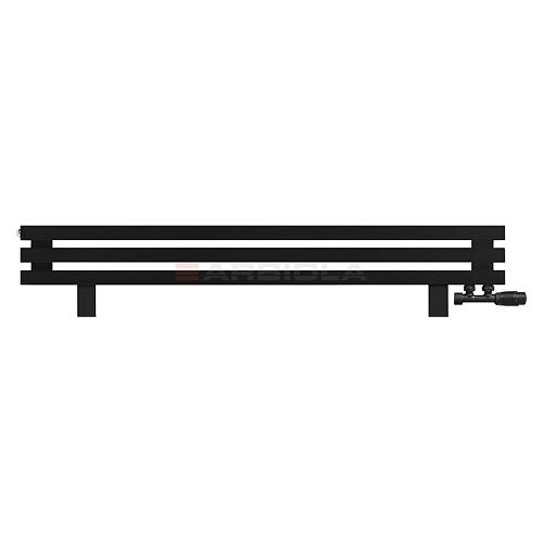 Arbiola Gorizont Ritmo VZ 1250-40-03 секции чёрный горизонтальный  радиатор c нижним подключением (на ножках)