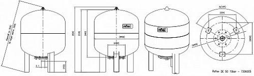 Reflex DE 50 PN10 гидроаккумулятор для систем водоснабжения
