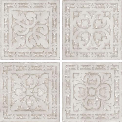 Absolut Ceramica Papiro Taco Gotico White 8x8 см Вставка
