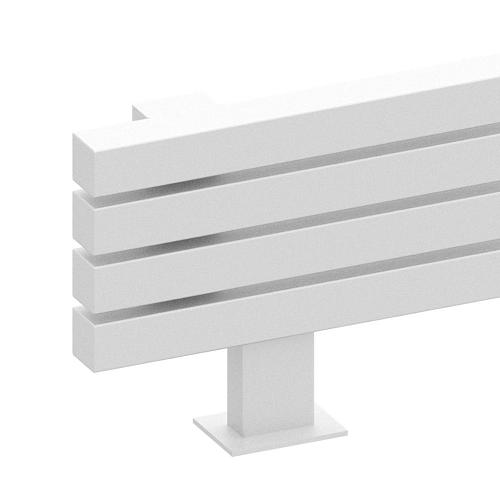 Arbiola Gorizont Mono HZ 2200-60-10 секции белый горизонтальный радиатор c боковым подключением (с ножками)