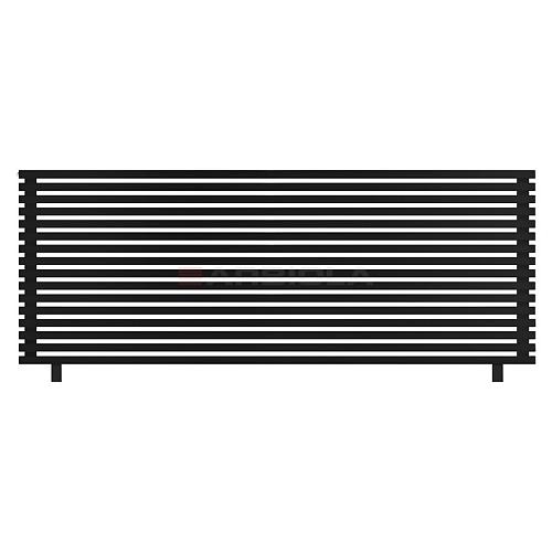 Arbiola Gorizont Ritmo HZ 2500-40-16 секций чёрный горизонтальный  радиатор c боковым подключением (на ножках)