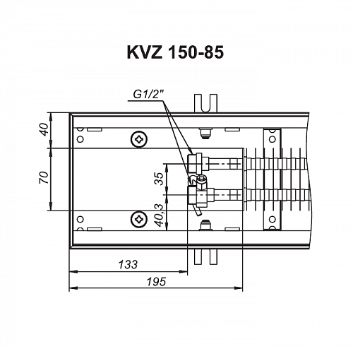 Techno Power KVZ 150-85-4600 Внутрипольный конвектор увеличенной мощности