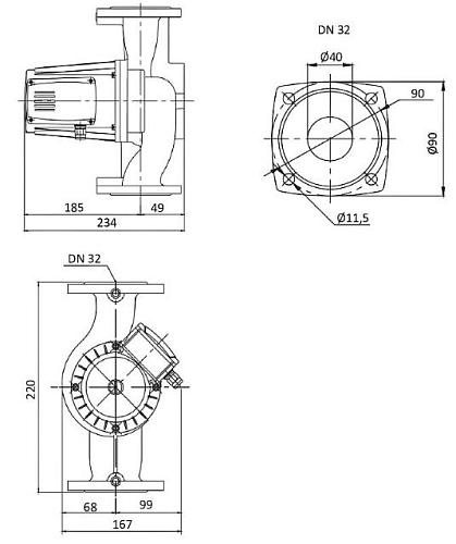 SHINHOO BASIC PRO 50-20F 1x230V Циркуляционный насос