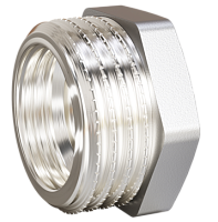 LD Pride Футорка DN15х10 (1/2" НР х 3/8" ВР) латунь никель