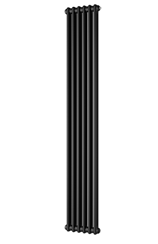 Zehnder Charleston 2180/10 секций №1270 3/4" RAL 9217 боковое подключение черный матовый