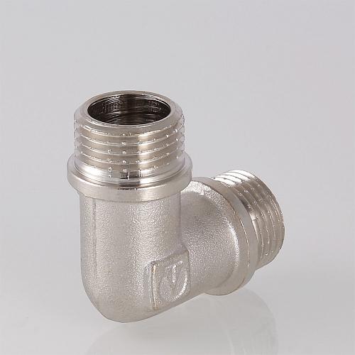 Valtec 1/2" Угольник латунный никелированный с наружной резьбой