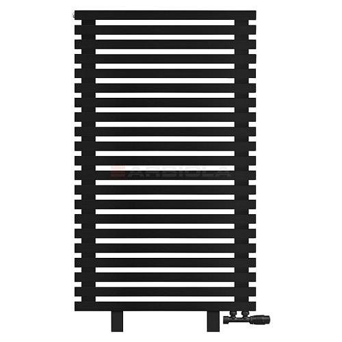 Arbiola Gorizont Ritmo VZ 700-40-21 секция чёрный горизонтальный  радиатор c нижним подключением (на ножках)