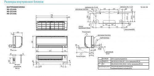 Настенные сплит-системы Mitsubishi Electric MS-GF35 VA/MU-GF35 VA Standart