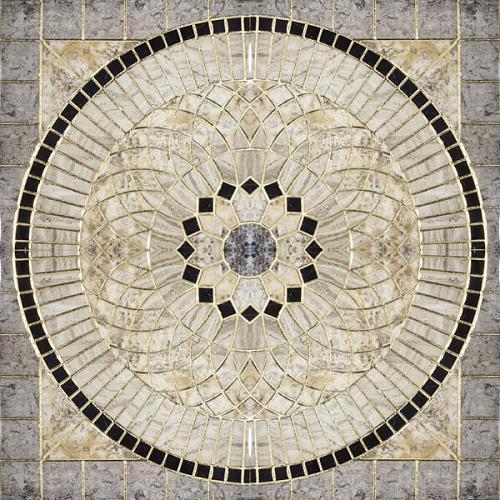 Infinity Ceramic Tiles Rimini Roseton Gris 120x120 декоративный элемент