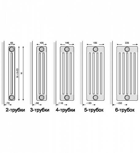 Arbonia 3050  08 секций стальной трубчатый радиатор