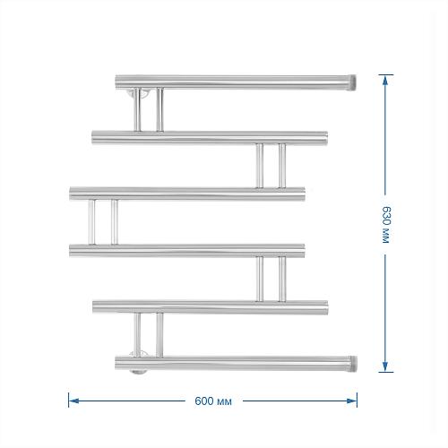 Energy Modern 600x500 черный матовый Водяной полотенцесушитель 