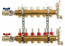 SMB 0473 000010 STOUT Распределительный коллектор из латуни с расходомерами 10 вых.