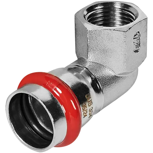 ROMMER Угольник-переходник ВПр-ВР 22х1/2 из нержавеющей стали прессовой, арт. RSS-0009-002212