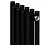 Royal Thermo Shift R22 C2180 - 10 секций RAL9005m Дизайн-радиатор  (черный) с боковым подключением